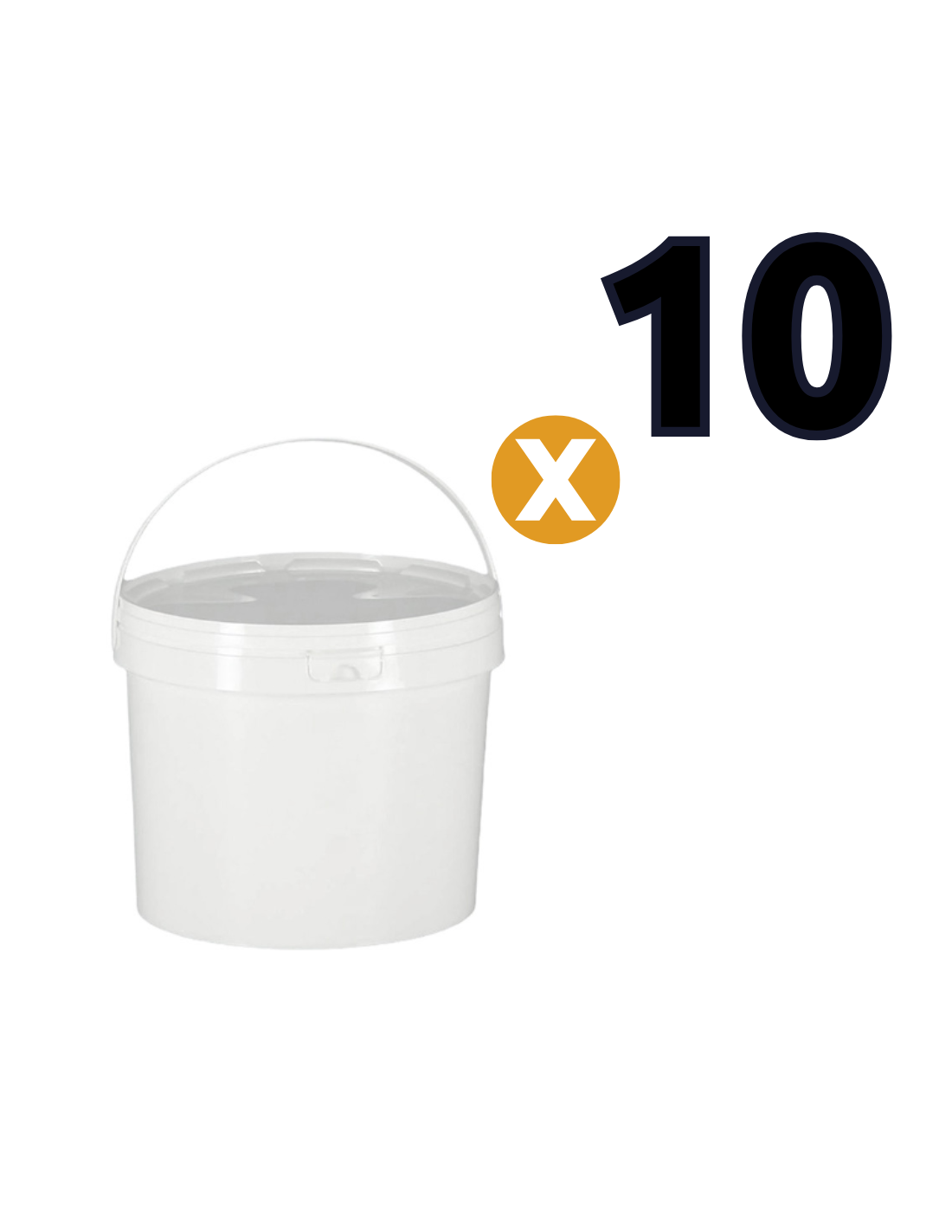 Bekith Lot de 2 seaux pliables en plastique avec couvercle de